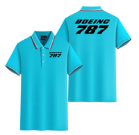 Thumbnail for Boeing 787 & Text Designed Stylish Polo T-Shirts (Double-Side)