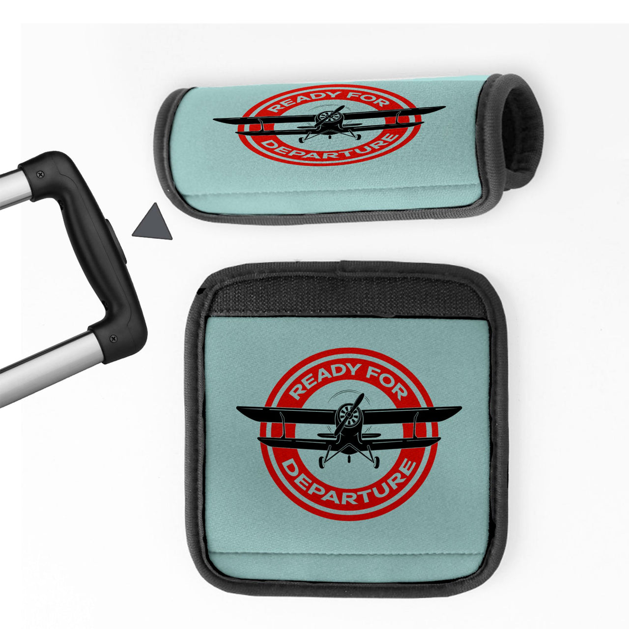 Ready for Departure Designed Neoprene Luggage Handle Covers