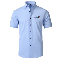 Thumbnail for Multicolor Airplane Designed Short Sleeve Shirts