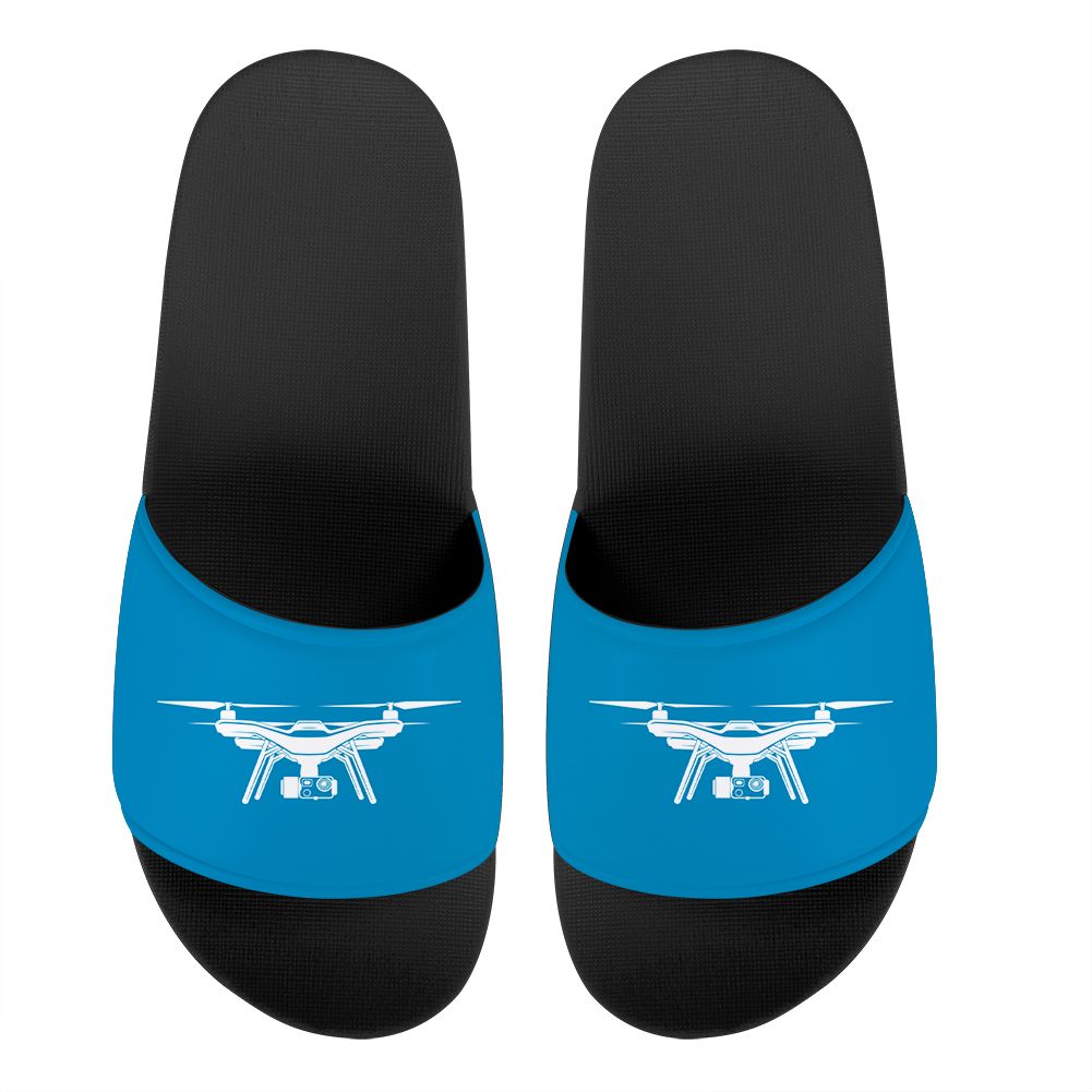 Drone Silhouette Designed Sport Slippers