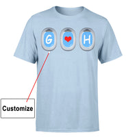 Thumbnail for Customizable PLANE WINDOWS HEART Designed T-Shirts
