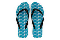 Thumbnail for A310 Flat Text Designed Slippers (Flip Flops)