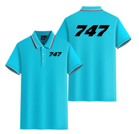 Thumbnail for 747 Flat Text Designed Stylish Polo T-Shirts (Double-Side)
