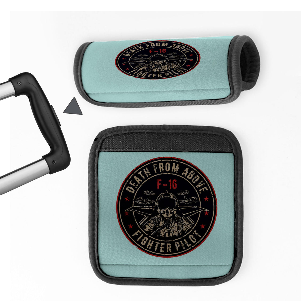 Fighter Jet 16 - Death From Above Designed Neoprene Luggage Handle Covers
