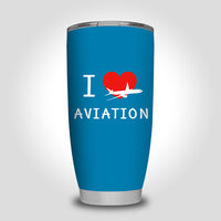Thumbnail for I Love Aviation Designed Tumbler Travel Mugs
