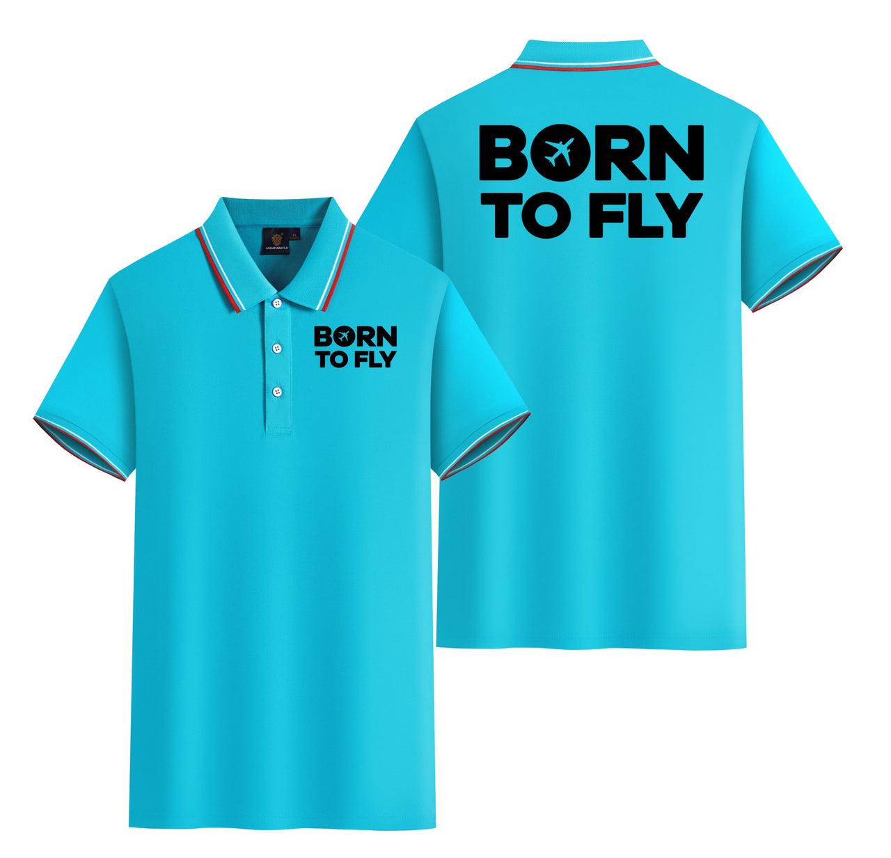Born To Fly Special Designed Stylish Polo T-Shirts (Double-Side)