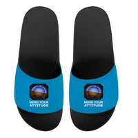 Thumbnail for Mind Your Attitude Designed Sport Slippers