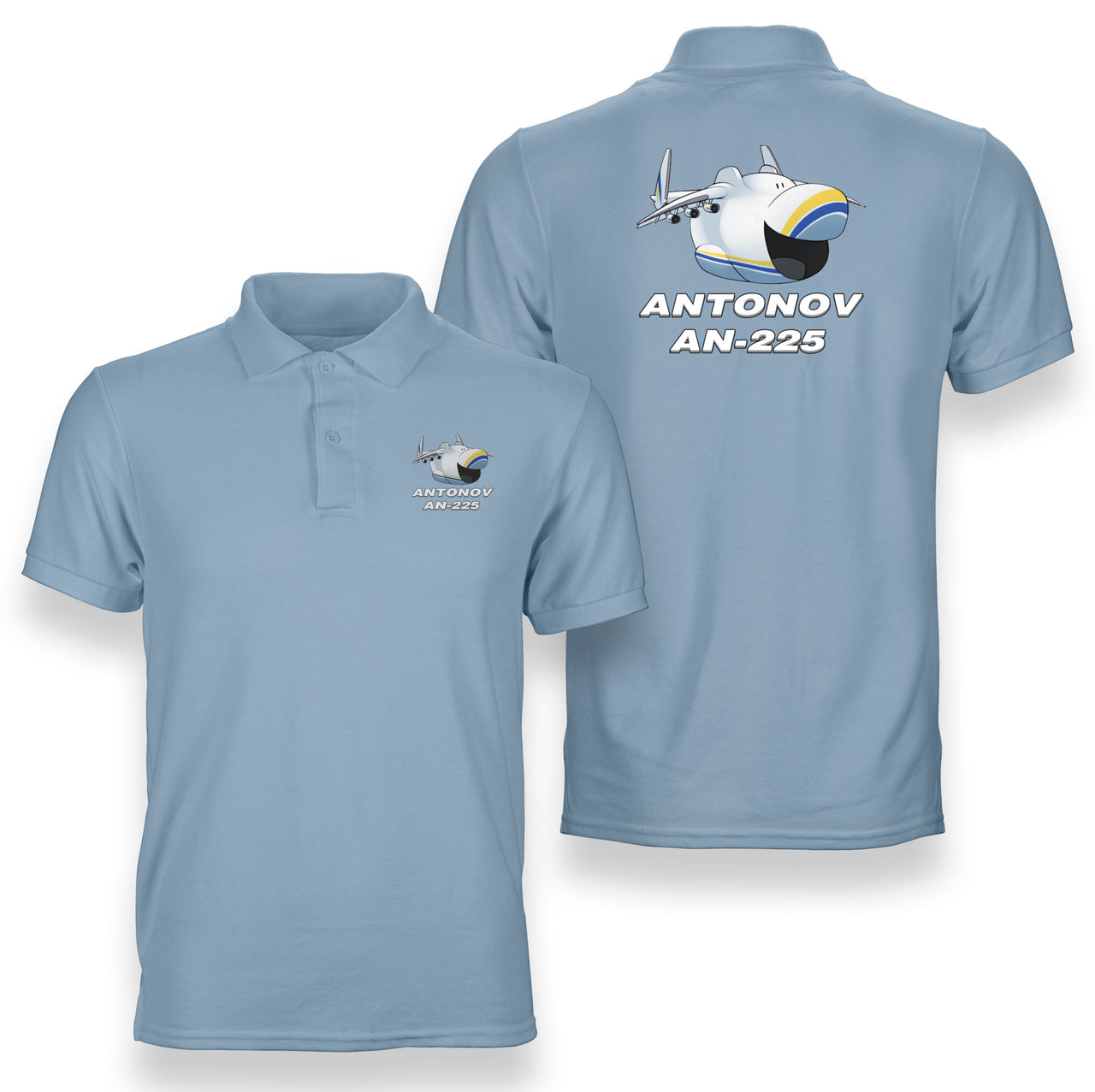 Antonov AN-225 (23) Designed Double Side Polo T-Shirts