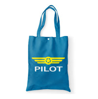 Thumbnail for Pilot & Badge Designed Tote Bags
