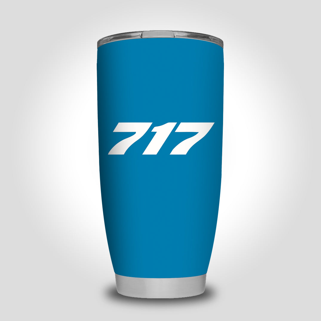 717 Flat Text Designed Tumbler Travel Mugs