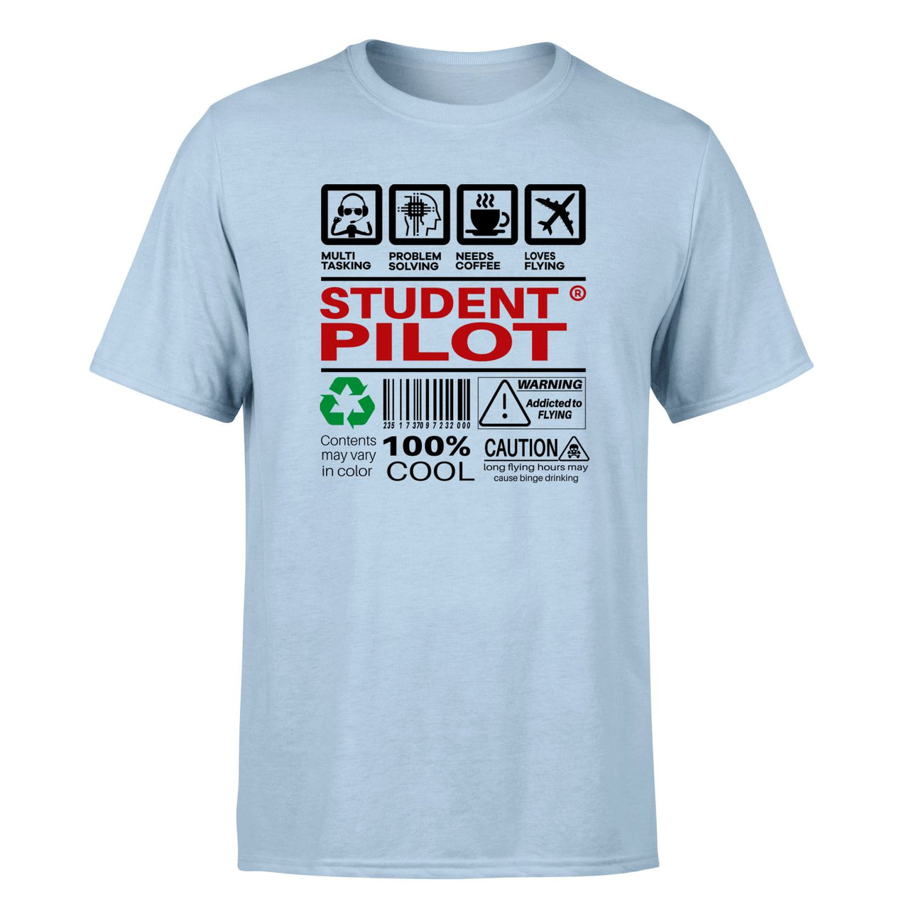 Student Pilot Label Designed T-Shirts