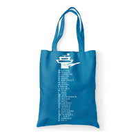Thumbnail for Aviation Alphabet Designed Tote Bags