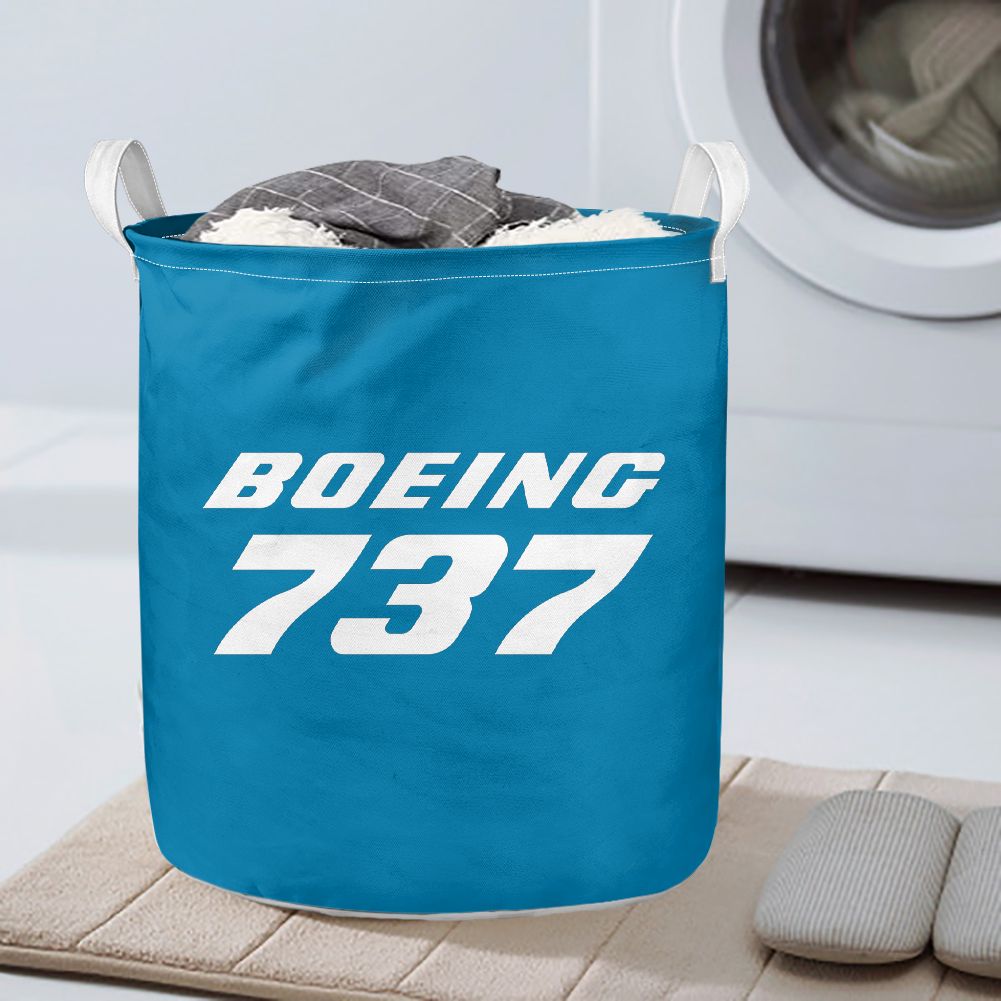 Boeing 737 & Text Designed Laundry Baskets