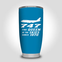 Thumbnail for Boeing 747 - Queen of the Skies (2) Designed Tumbler Travel Mugs