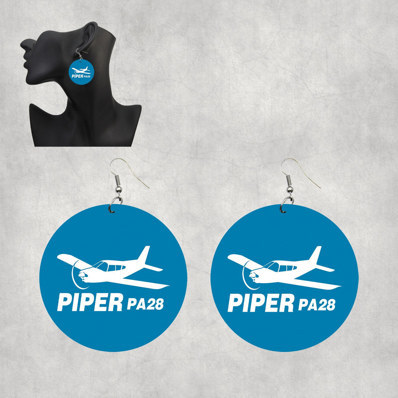 The Piper PA28 Designed Wooden Drop Earrings
