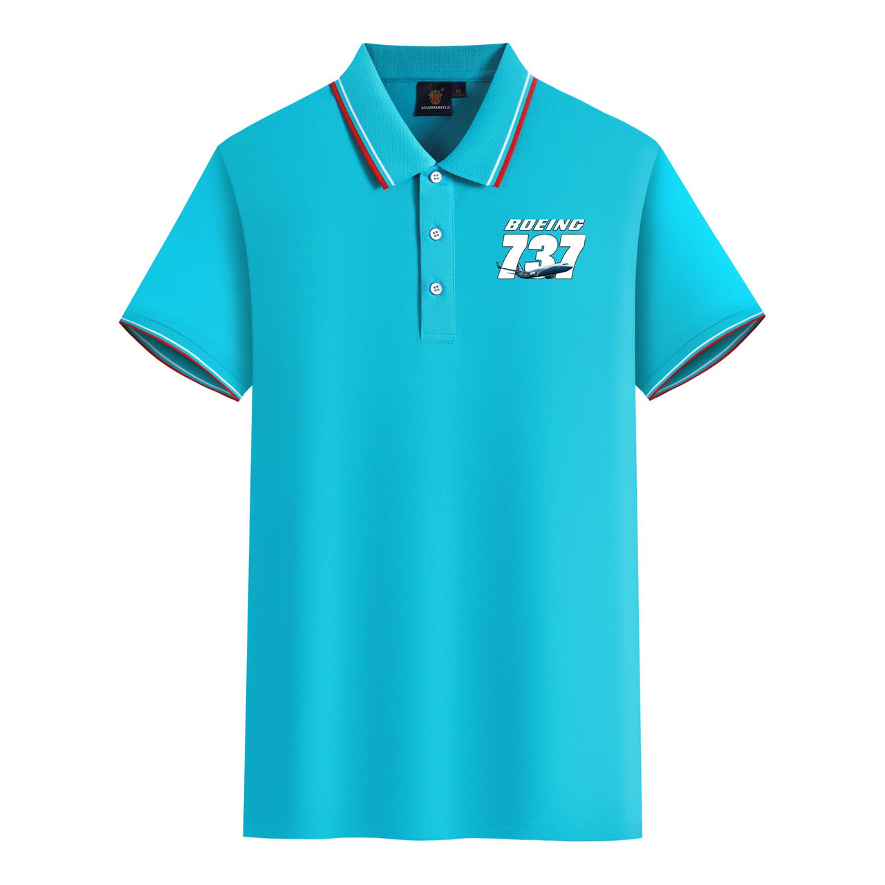 Super Boeing 737+Text Designed Stylish Polo T-Shirts
