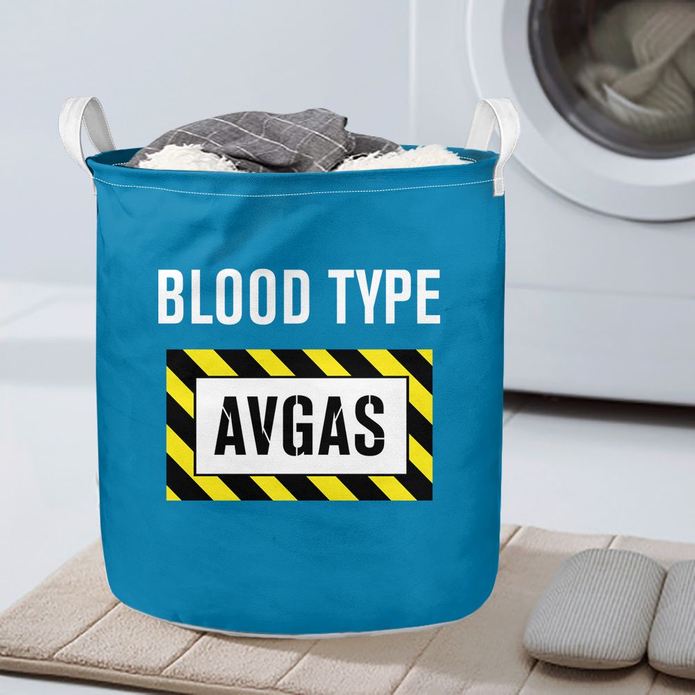 Blood Type AVGAS Designed Laundry Baskets