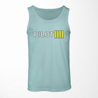 Thumbnail for Pilot & Stripes (4 Lines) Designed Tank Tops