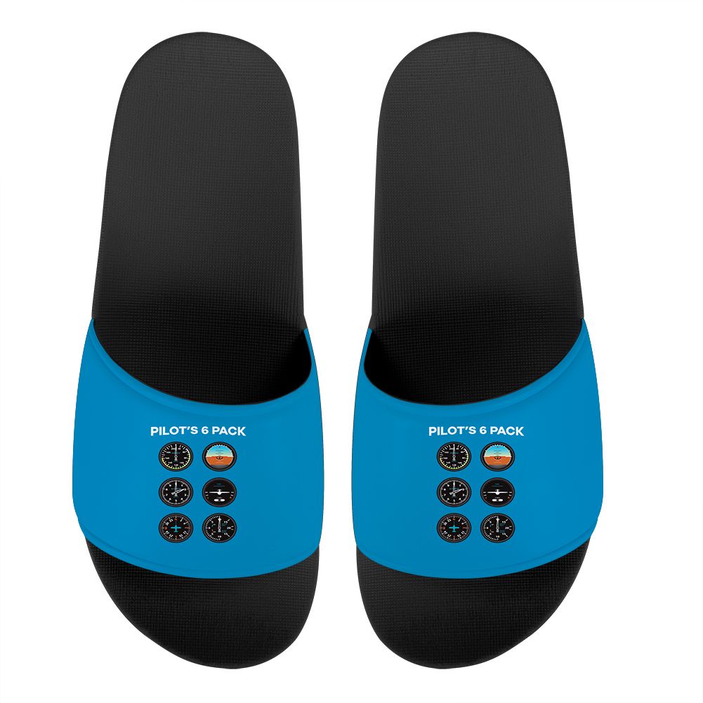 Pilot's 6 Pack Designed Sport Slippers