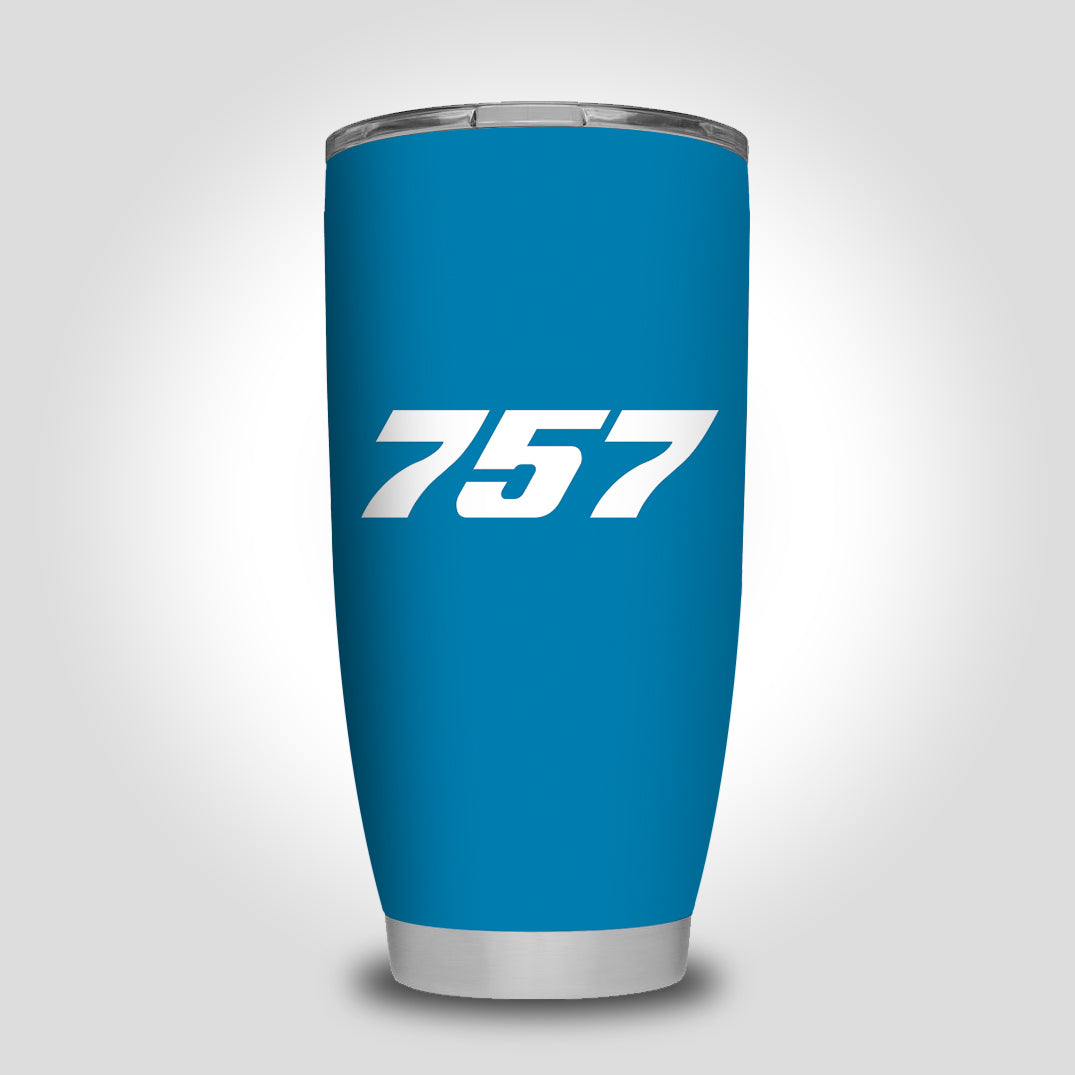 757 Flat Text Designed Tumbler Travel Mugs
