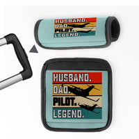 Thumbnail for Husband & Dad & Pilot & Legend Designed Neoprene Luggage Handle Covers