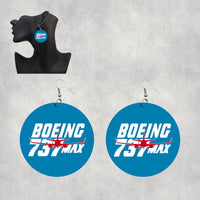 Thumbnail for Amazing 737 Max Designed Wooden Drop Earrings