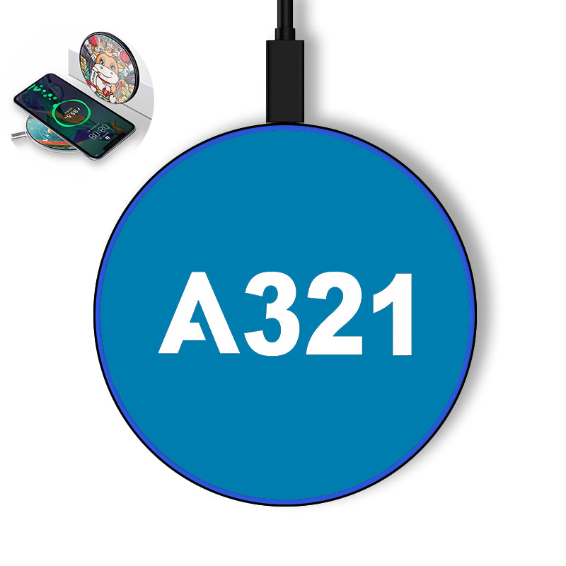 A321 Flat Text Designed Wireless Chargers