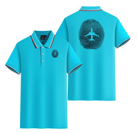Thumbnail for Aviation Finger Print Designed Stylish Polo T-Shirts (Double-Side)