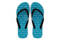 Thumbnail for Flying All Around The World Designed Slippers (Flip Flops)