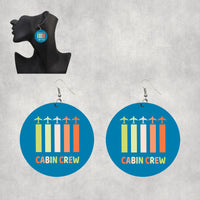 Thumbnail for Colourful Cabin Crew Designed Wooden Drop Earrings