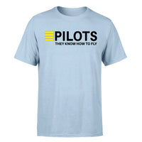Thumbnail for Pilots They Know How To Fly Designed T-Shirts