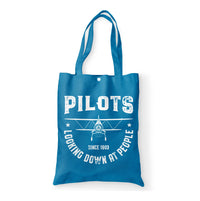 Thumbnail for Pilots Looking Down at People Since 1903 Designed Tote Bags