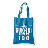 Thumbnail for Sukhoi Superjet 100 & Plane Designed Tote Bags