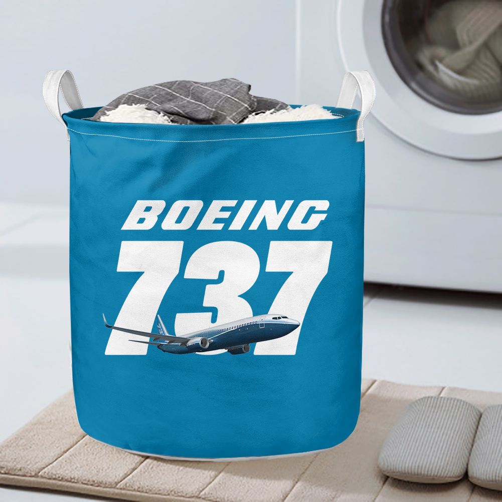Super Boeing 737+Text Designed Laundry Baskets