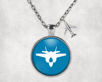 Thumbnail for Fighter Jet 35 Silhouette Designed Necklaces