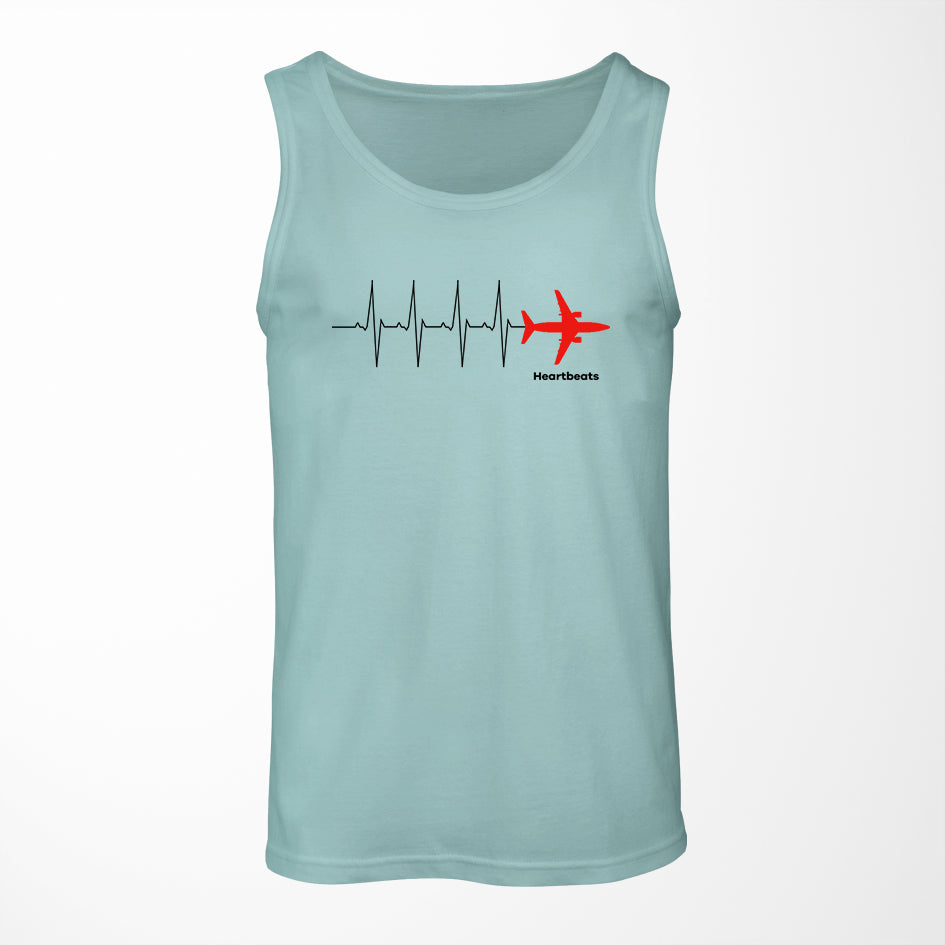 Aviation Heartbeats Designed Tank Tops