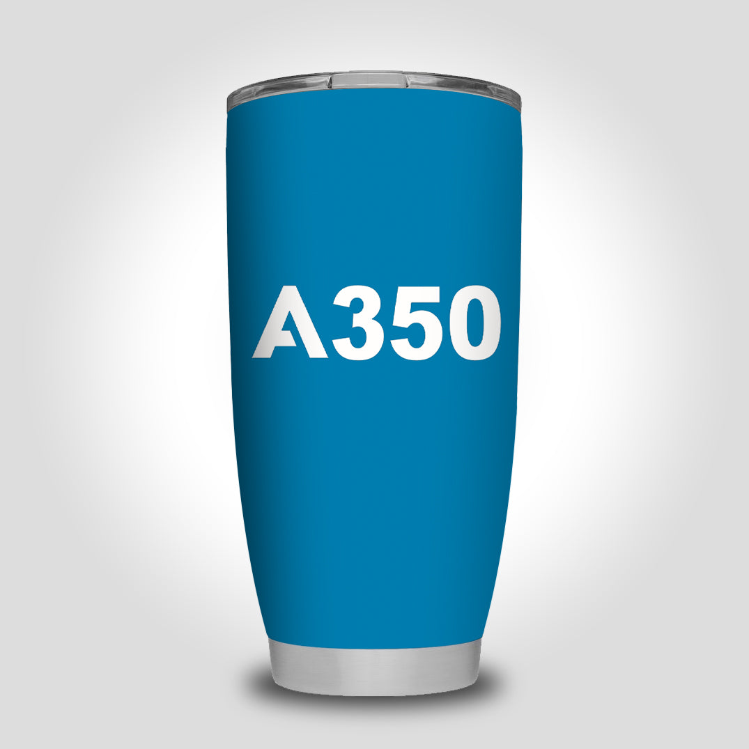 A350 Flat Text Designed Tumbler Travel Mugs