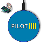Thumbnail for Pilot & Stripes (4 Lines) Designed Wireless Chargers