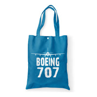 Thumbnail for Boeing 707 & Plane Designed Tote Bags