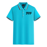 Thumbnail for Boeing 777 & Text Designed Stylish Polo T-Shirts