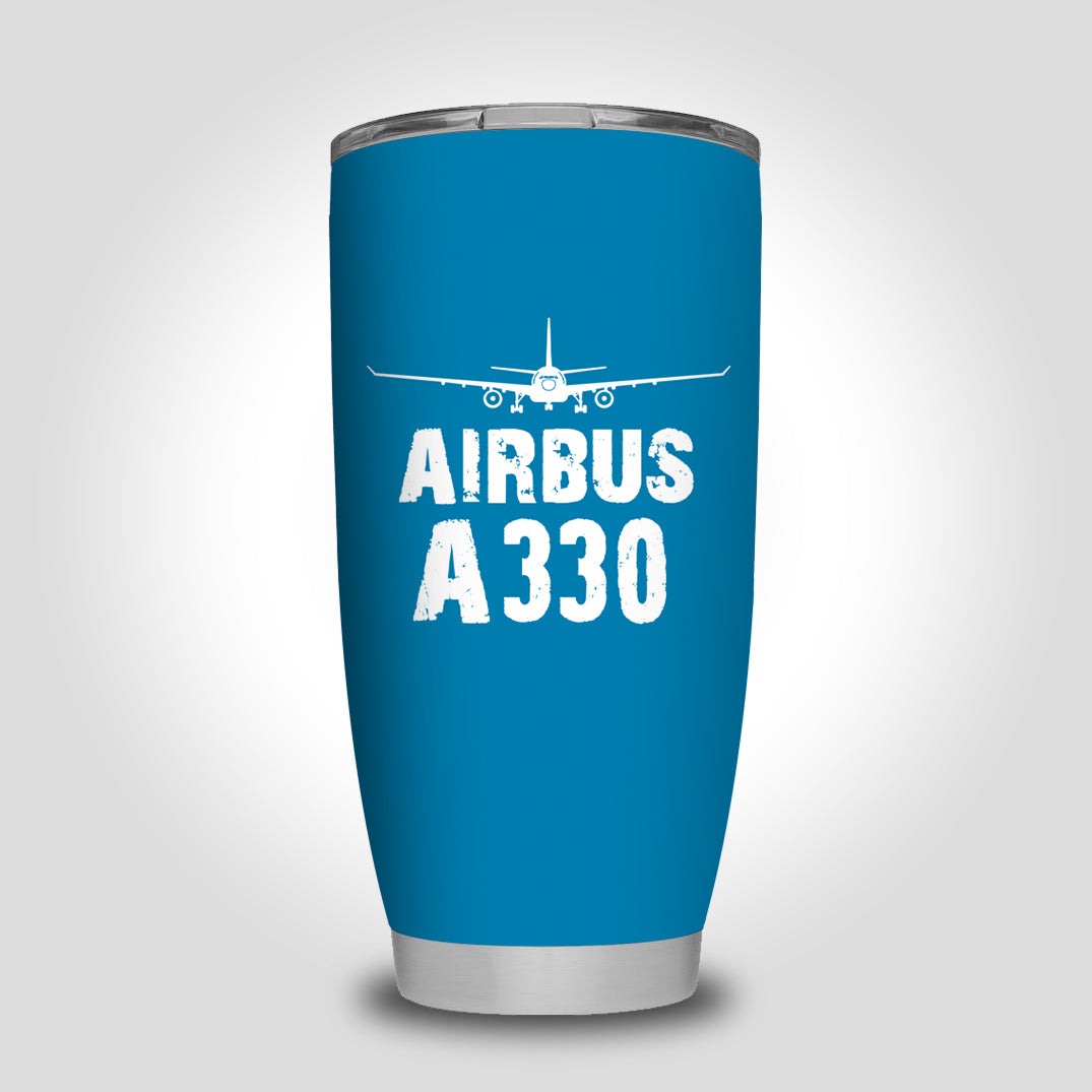 Airbus A330 & Plane Designed Tumbler Travel Mugs