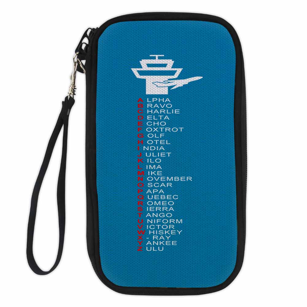Aviation Alphabet Designed Travel Cases & Wallets
