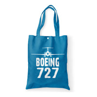 Thumbnail for Boeing 727 & Plane Designed Tote Bags