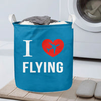Thumbnail for I Love Flying Designed Laundry Baskets