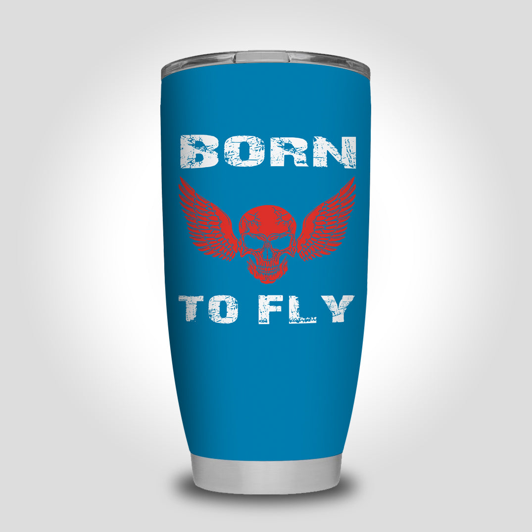 Born To Fly SKELETON Designed Tumbler Travel Mugs