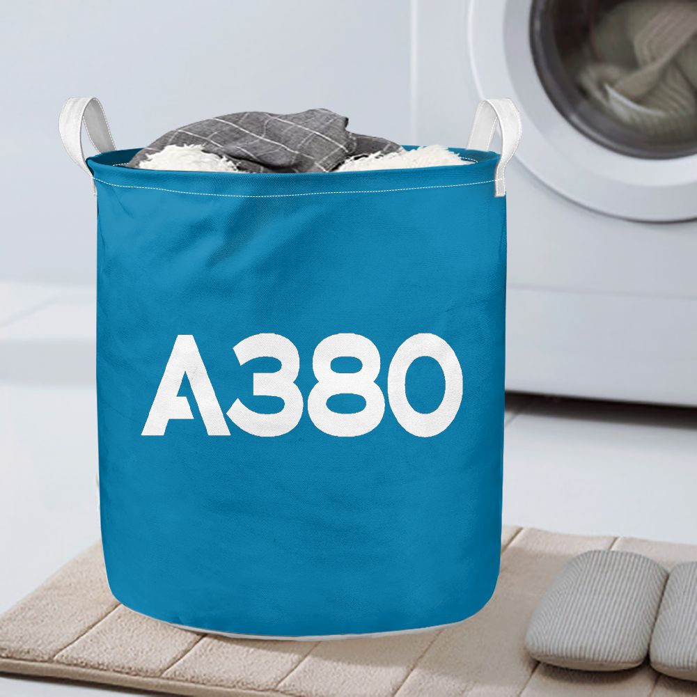 A380 Flat Text Designed Laundry Baskets