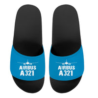Thumbnail for Airbus A321 & Plane Designed Sport Slippers