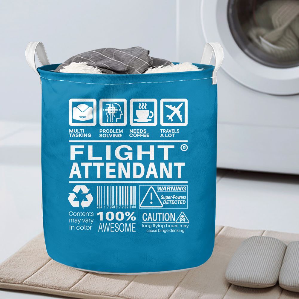 Flight Attendant Label Designed Laundry Baskets