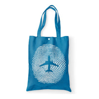 Thumbnail for Aviation Finger Print Designed Tote Bags