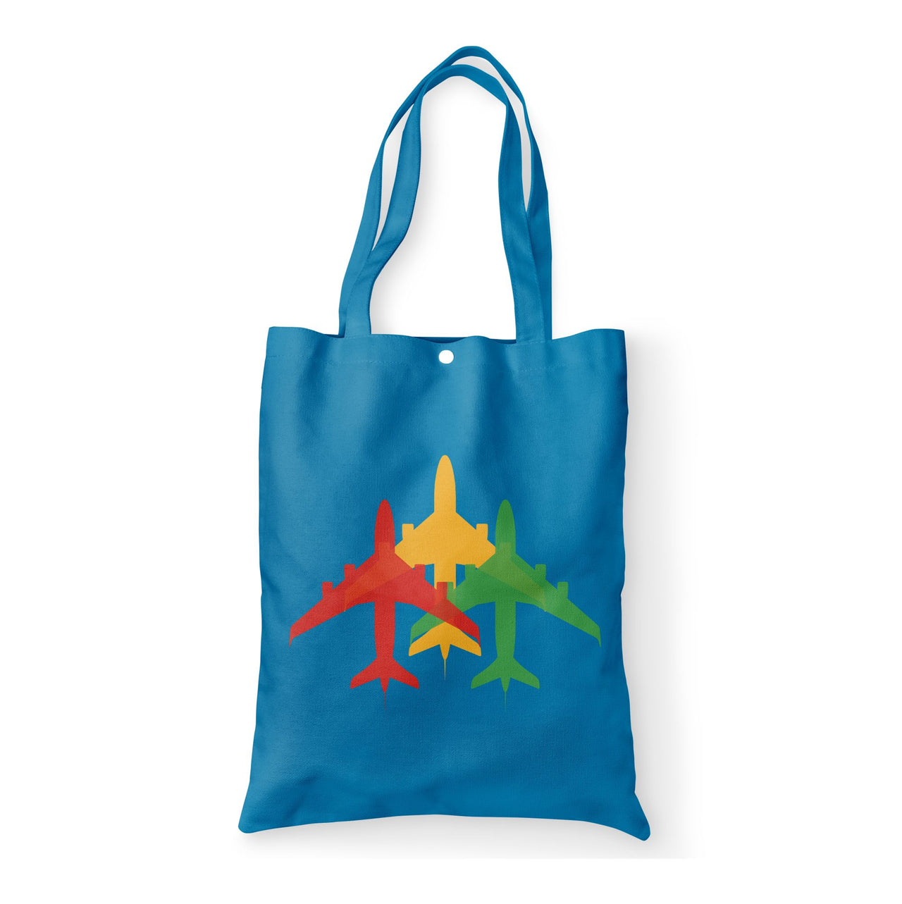 Colourful 3 Airplanes Designed Tote Bags